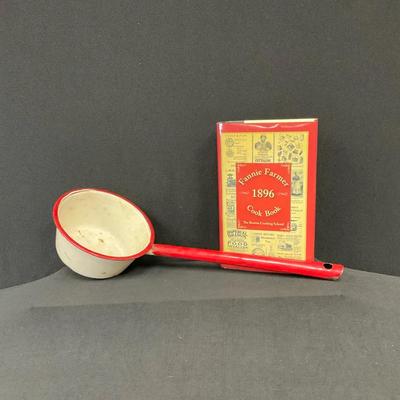 Vintage Ladle & Cookbook