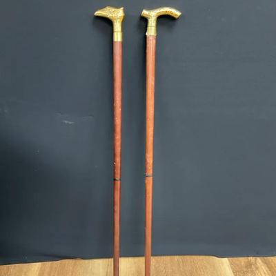 Brass Handle Walking Canes