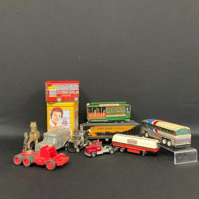 Vintage Transportation Toys And Tins