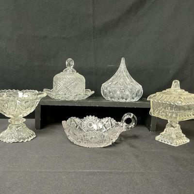 Cut Glass Candy Dishes And More