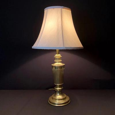 Vintage Stiffel Brass Urn Style Lamp and Shade