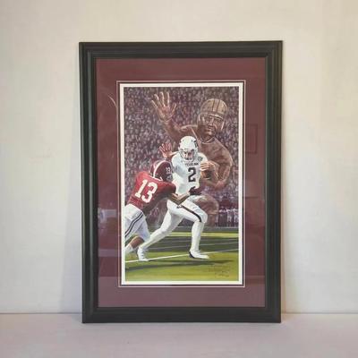Signed Benjamin Knox Print 'Johnny Manziel Heisman'