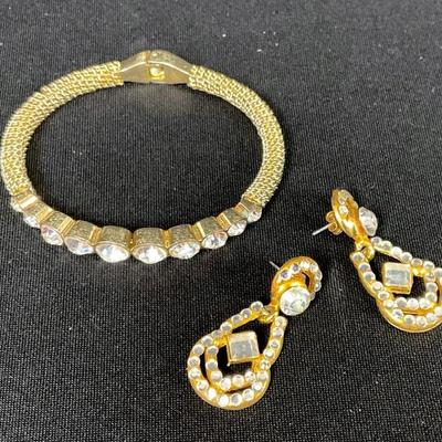 Crystal Bracelet & Earrings