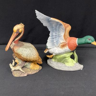 Porcelain Pelican & Mallard Duck