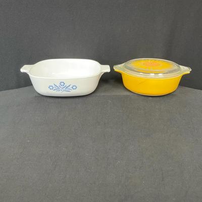Vintage Blue Cornflower & Pyrex
