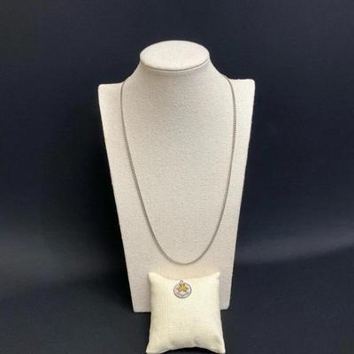 Sterling Necklace And Pendant 