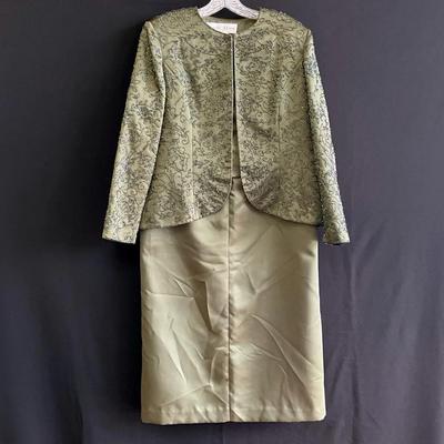 Lilli Rubin Beaded Satin Jacket & Skirt