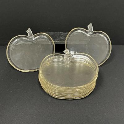 Vintage Glass Apple Plates