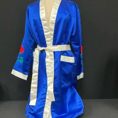 Vintage Blue Kimono Style Robe 