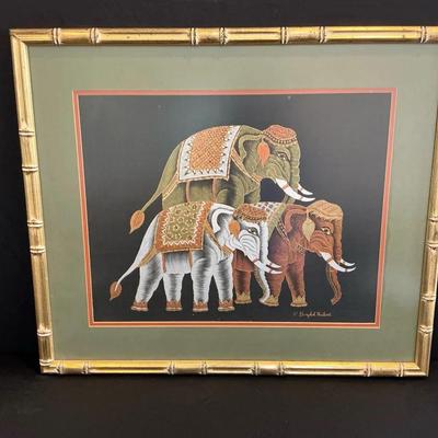 Three Elephants In Procession Print 