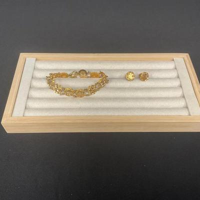 Vintage Bracelet And Earrings 