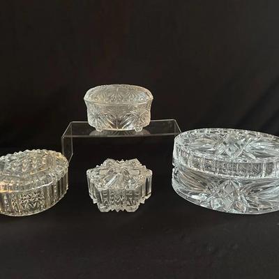 Crystal & Glass Lidded Boxes