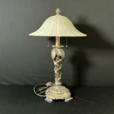 Slag Glass Table Lamp