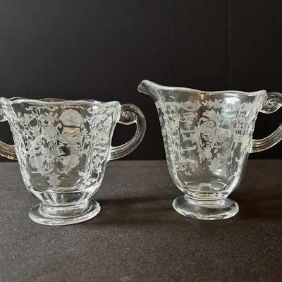 Fostoria Navarre Cream & Sugar Set
