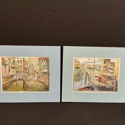 Matted Print Of Etching By Lionel Barrymore 