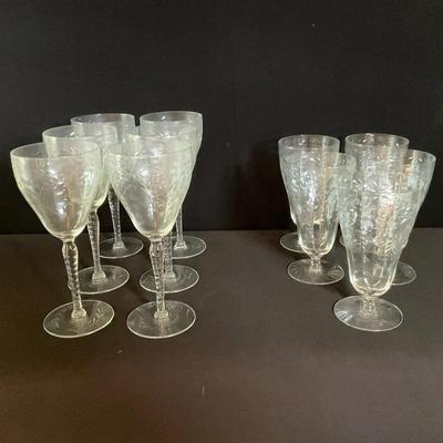 Weston Pattern Embossed Glassware 