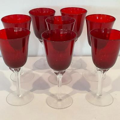 Ruby Red Wine Glasses