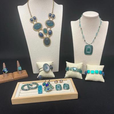 Various Necklaces, Rings, Earrings, And Brooches￼