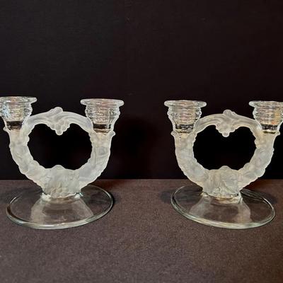 Indiana Glass Candle Holders