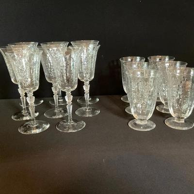 Libbey Rock Sharpe Crystal Wine And Water