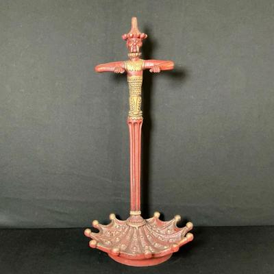 Chinese Figural Cast Iron Umbrella Stand