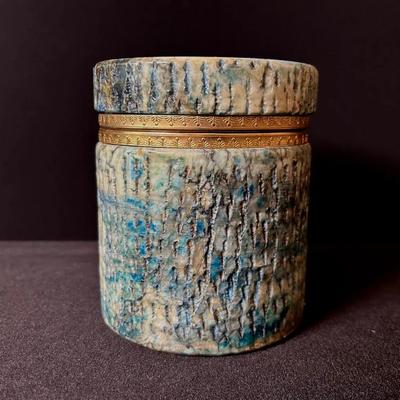 Alabaster Lidded Container