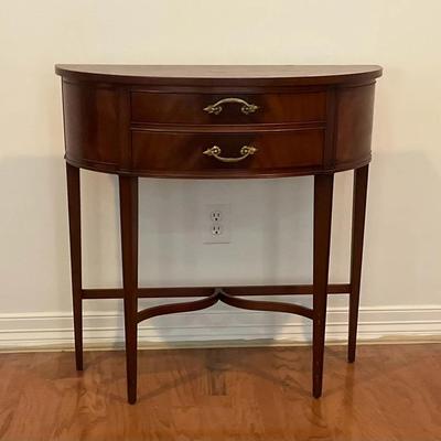 Vintage Half Moon Console Table