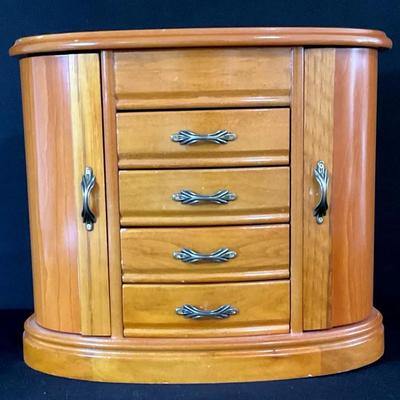 Wooden Tabletop Jewelry Box