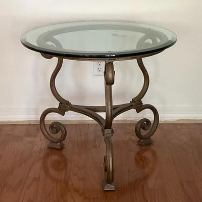 Metal & Glass Bistro Table