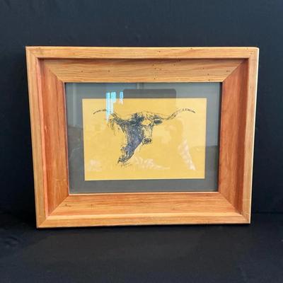 Pen And Ink Drawing Of  Longhorn 