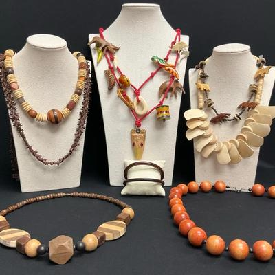 Collection Of Chunky Boho And Tribal Necklaces 