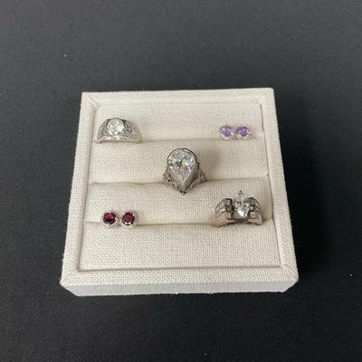 Sterling Silver Rings And Earrings 