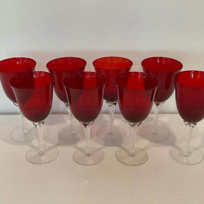 Ruby Red Water Goblets