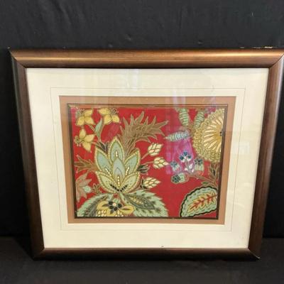 Framed Decorative Floral Art Print 