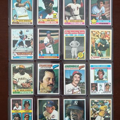 1970s Topps Baseball Cards. Jim Rice All Star Rookie, Steve Carlton, Rod Carew, and More