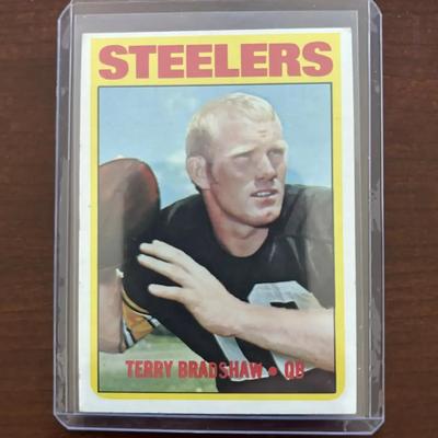 1972 Topps Football Card. Terry Bradshaw - Pittsburgh Steelers. Card #150