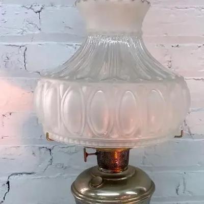 Antique Aladdin Nickel Plate Electric Lamp 