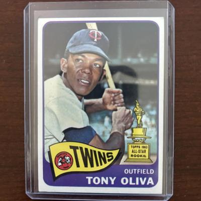 1965 Topps Baseball Card. Tony Oliva All Star Rookie. Minnesota Twins. Card #340