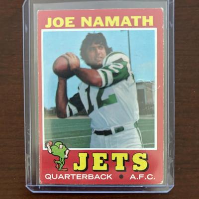 1971 Topps Football Card. Joe Namath - New York Jets. Card #250