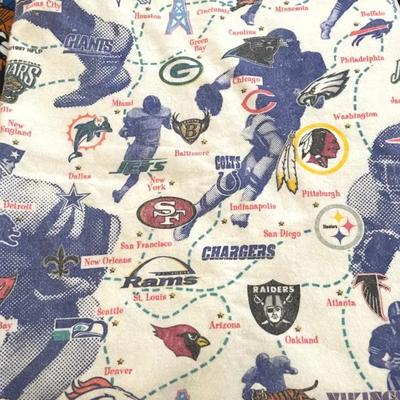 Vintage NFL Fleece Blanket Remnant 