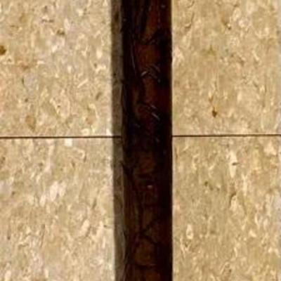 Vintage Brass & Carved Wood Walking Stick, Converts To Hidden Pool Cue Inside