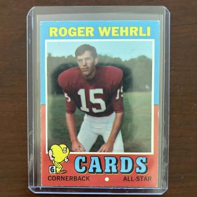 1971 Topps Football Card. Roger Wehrli. Card #188