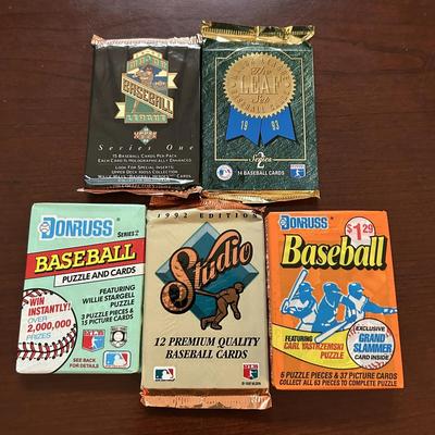 Donruss, Stadium Club, Upper Deck Unopened/Sealed Baseball Packs