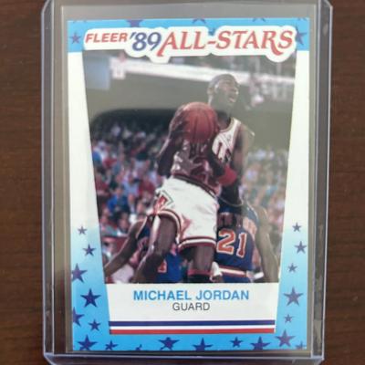 1989 Fleer Basketball Sticker. Michael Jordan - Chicago Bulls. Card #3
