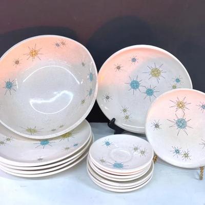 Mid Century Franciscan Atomic Starburst Dinnerware