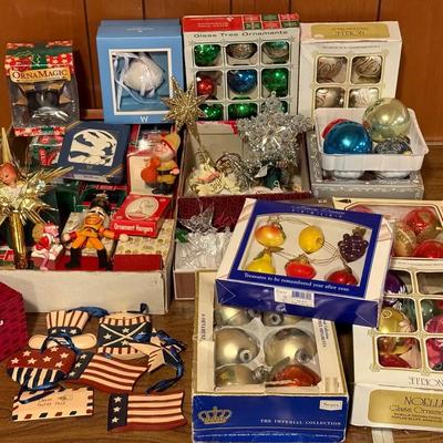 Collectible Christmas Ornaments W/ Vintage Blown Glass, Wedgwood, Tree Toppers & More