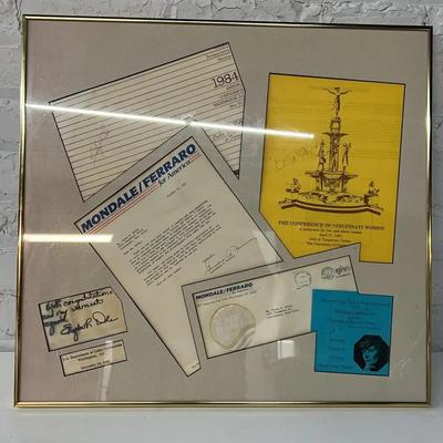Elizabeth Dole, Geraldine Ferraro, Sally K Ride And Other Autographs In Display