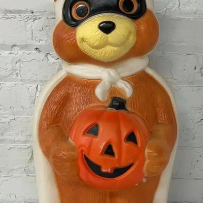 Vintage Blow Mold Plastic Halloween Bear 