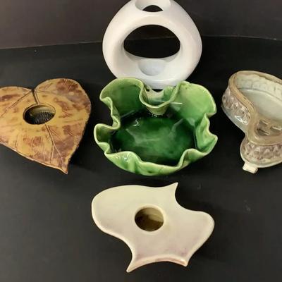 Ceramic Planters And Vase Three Artist Signed