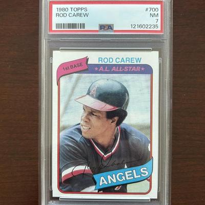 1980 Topps Baseball Card. Rod Carew PSA 7 - Minnesota Twins. Card #700